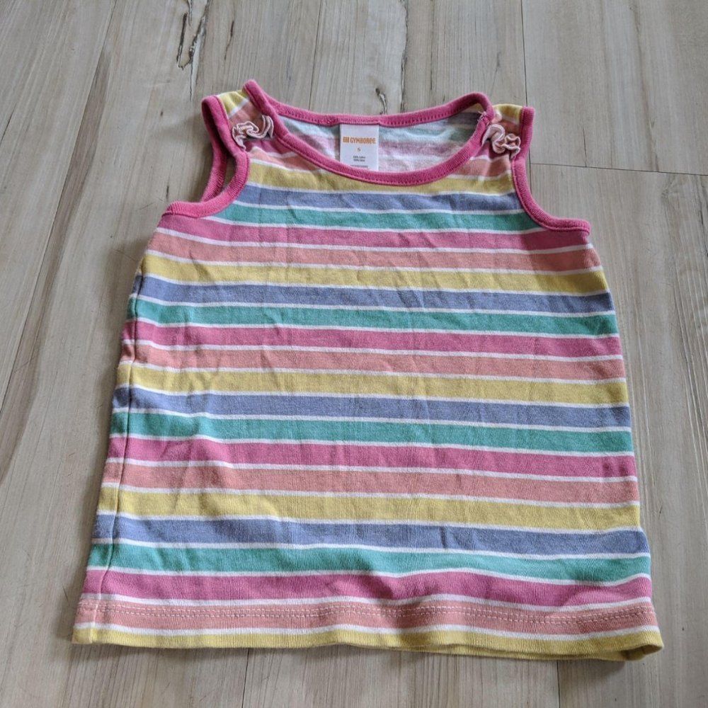 Gymboree girl striped tank top five shirt summer f